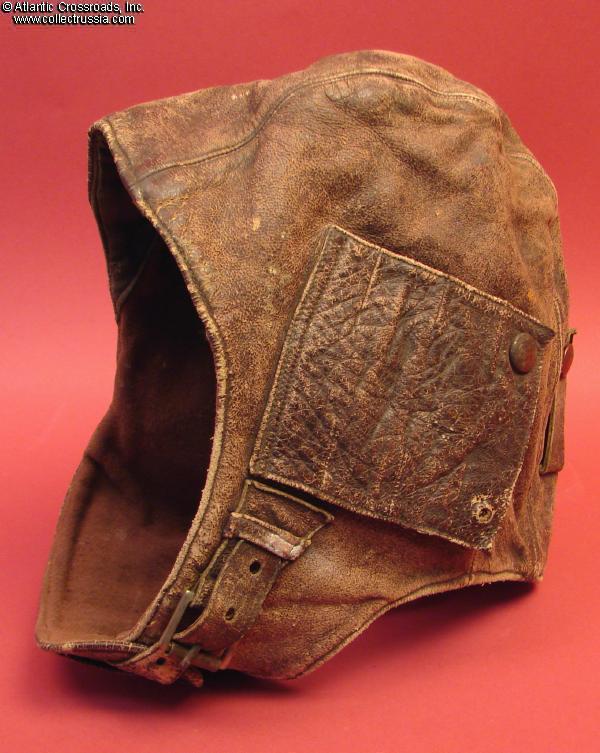 Soviet WW2 PILOT HELMET leather Red Army Military Aviator Originl 1930s