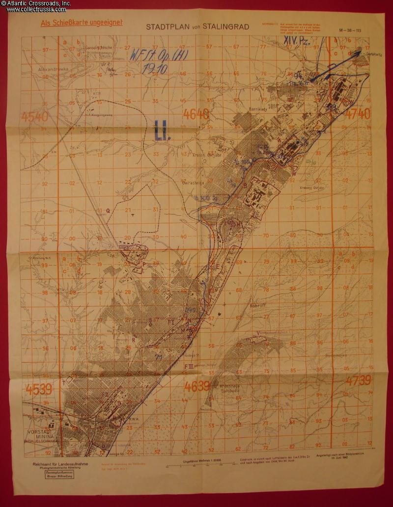 Collect Russia STADTPLAN von STALINGRAD, City Map of Stalingrad ...